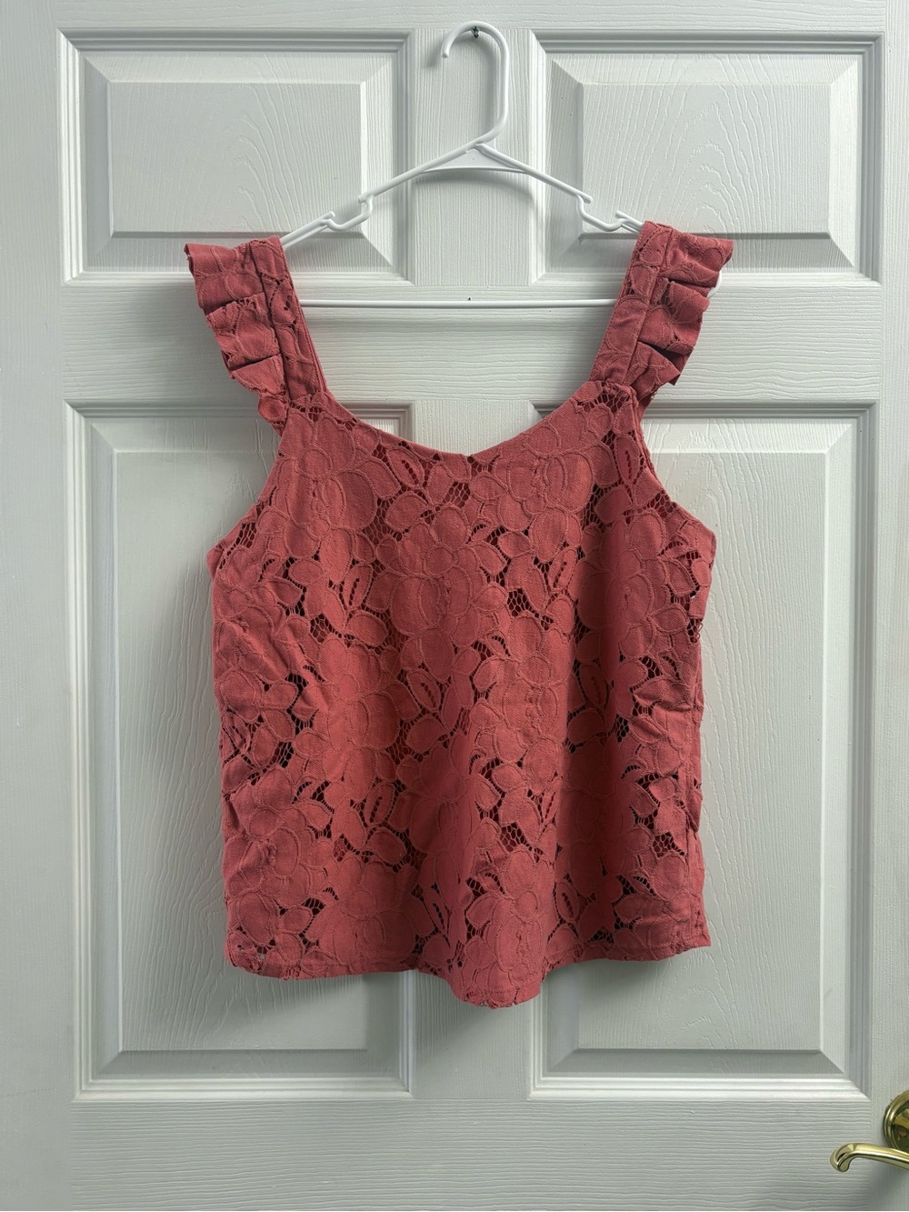 Monteau Dusty Rose Lace Camisole - Picture 4 of 5